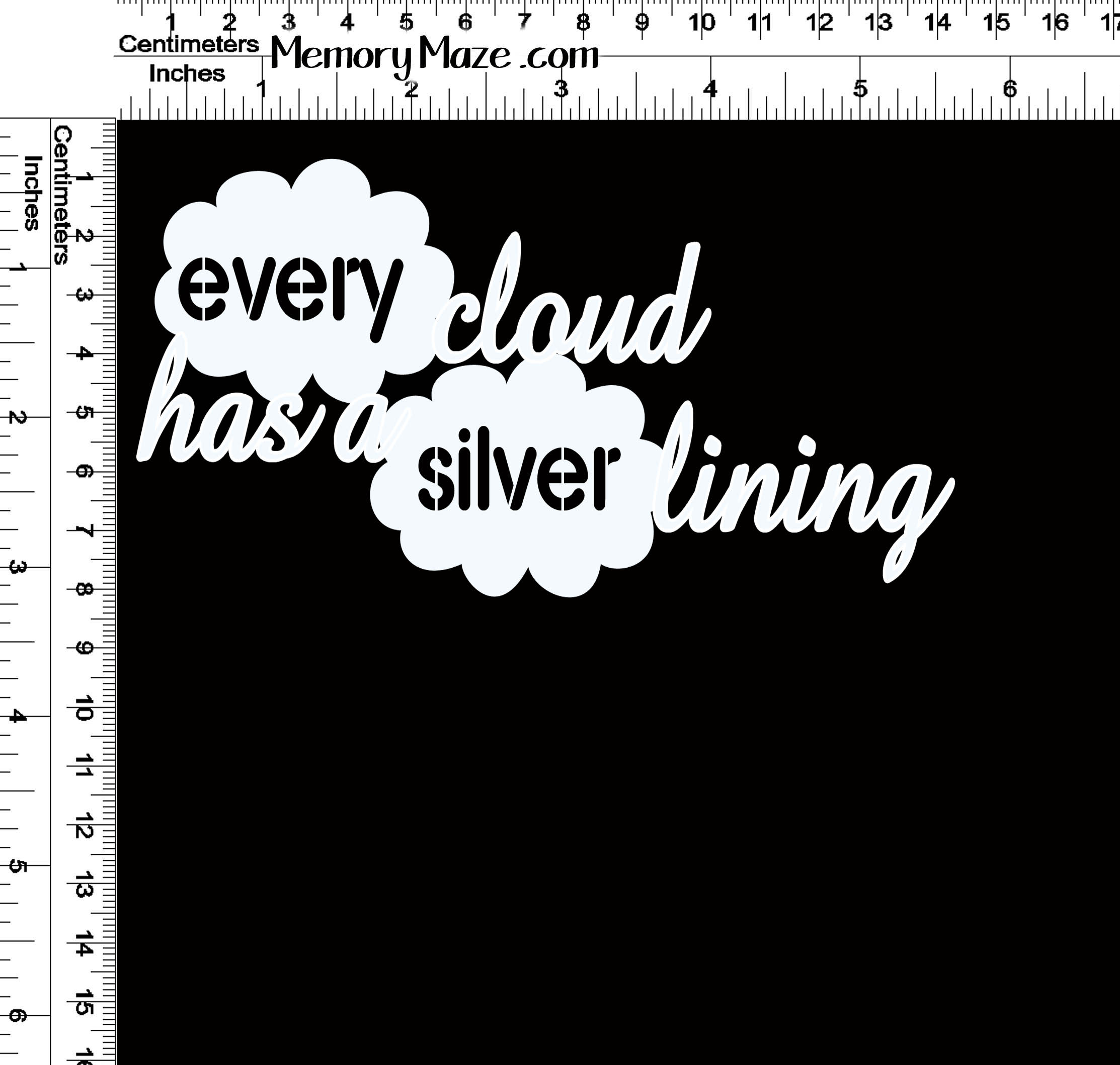every cloud has a silver lining  148 x 80 min buy 3